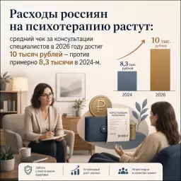 Россияне стали тратить на психотерапию по 10 тысяч в месяц