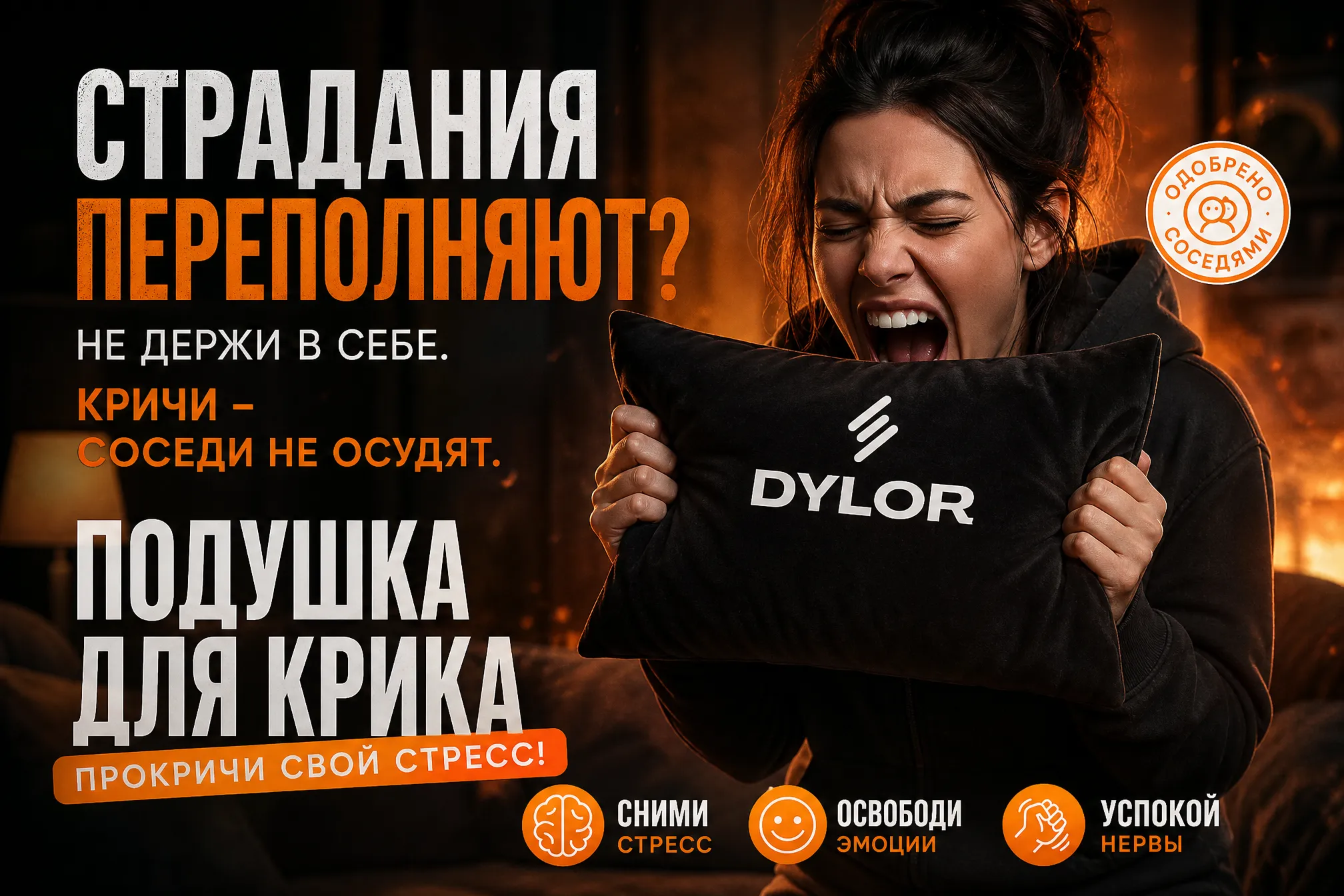№ 1 DYLOR - подушка для крика