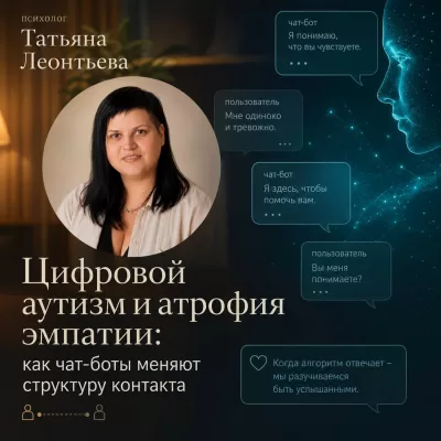 Цифровой аутизм и атрофия эмпатии: как чат-боты меняют структуру контакта