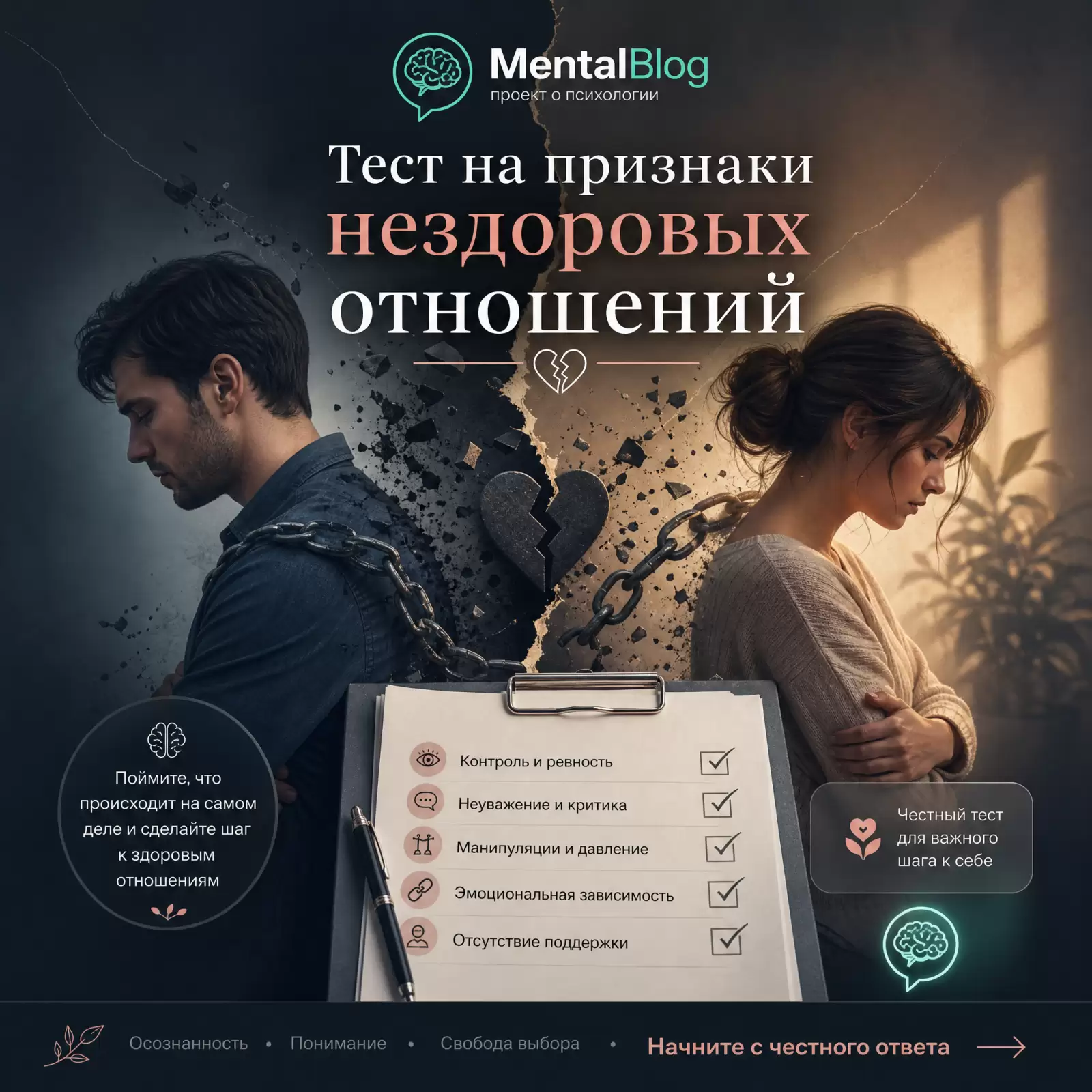 Тест на признаки нездоровых отношений