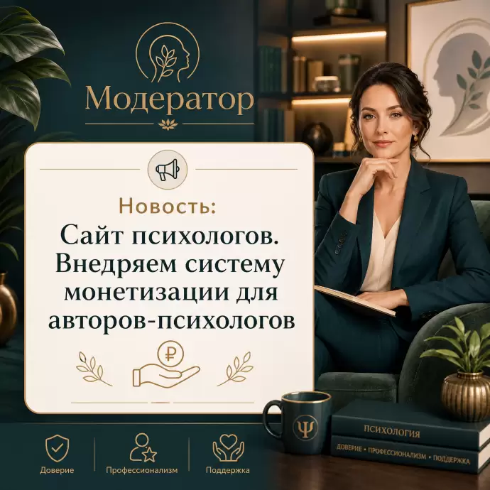 Новость: Внедряем систему монетизации для авторов-психологов